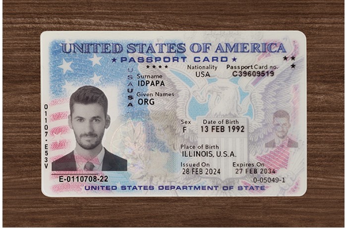 Fake America Passport Card